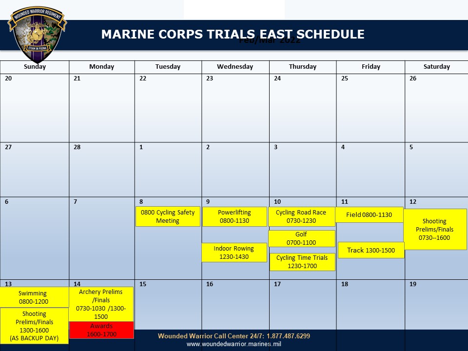 2022 Marine Corps Trials